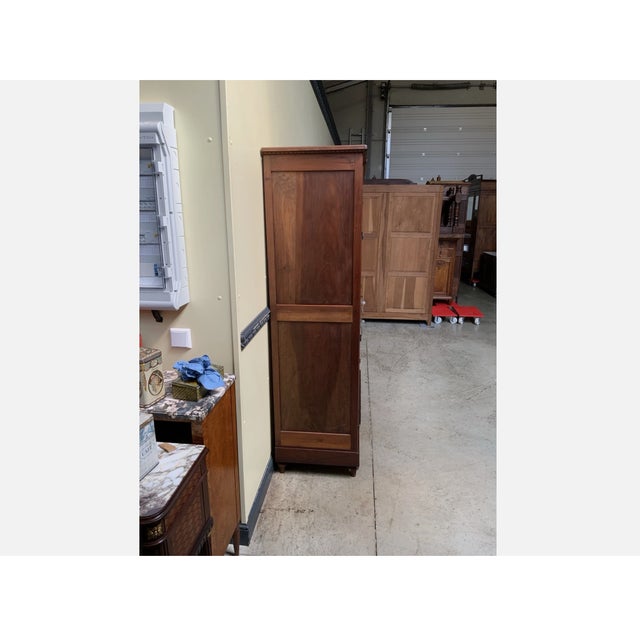 Brown Antique Art Nouveau Walnut Bookcase, 1910 For Sale - Image 8 of 13