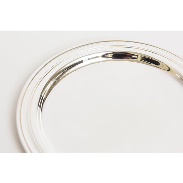 Christofle Vintage Christofle Silver-Plate Coasters or Small Plates Albi Pattern Set of 10 Signed For Sale - Image 4 of 11