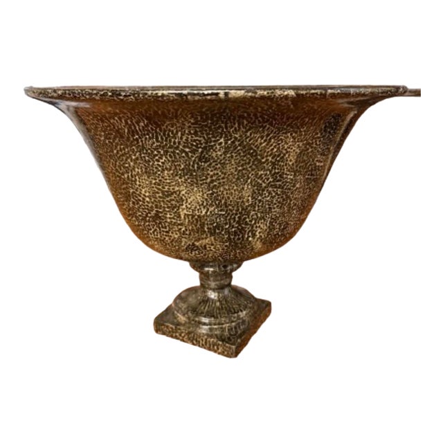 Vintage Sarreid Ltd. Large Footed Bowl Centerpiece For Sale