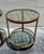 Mid-Century Modern Vintage MCM Beaded Lattice Brass Tone Two Tier Side Tables - Pair For Sale - Image 3 of 9