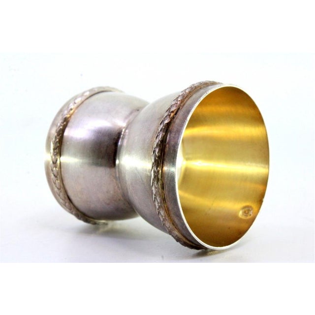 Silver Egg Holder with Double Frieze For Sale - Image 6 of 7