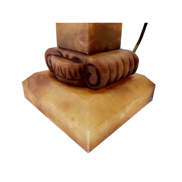 Alabaster Table Lamp with Greek Column Capital from Pegasam Spain, 1970s For Sale - Image 10 of 12