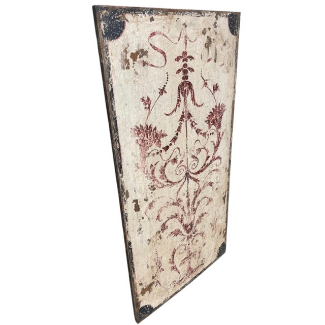 Neoclassical Vintage Neoclassical-Style Painted Wooden Wall Panel For Sale - Image 3 of 12