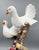 Ceramic Oversized Vintage Capodimonte Lovebirds Sculpture – Italian Ceramic Doves Figurine For Sale - Image 7 of 11