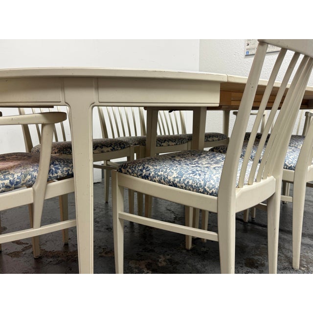 Wood Carl Malmsten for Bodafors Herrgården Dining Set, Set of Nine For Sale - Image 7 of 12