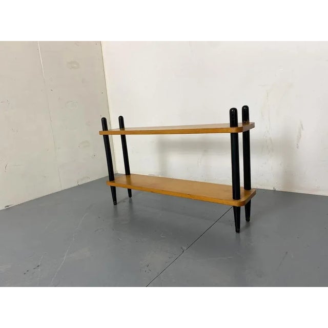 Mid Century Modernist Sticks cabinet, 1950s. Made out of beech sticks and birch shelves. This piece is attributed to the...