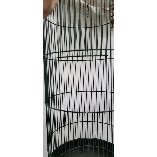 1960s Hendryx Style Cylinder Bird Cage on Hairpin Legs For Sale - Image 10 of 10