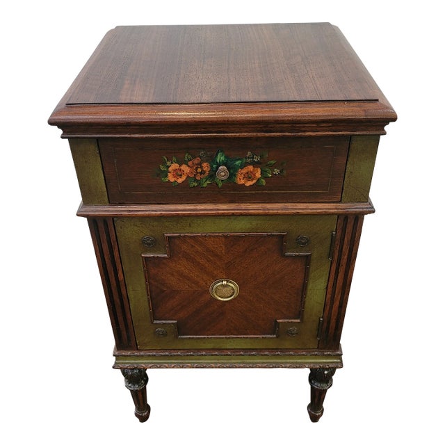 1920s Italianate Nightstand French Style Nightstand Spanish Revival Style Nightstand For Sale