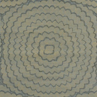 Sample - Schumacher X Celerie Kemble Feather Bloom Sisal Wallcovering In Nile For Sale