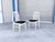White 1990s Mid-Century White Slatted Dining Chairs With Black Vinyl Seats - Set of 6 For Sale - Image 8 of 14
