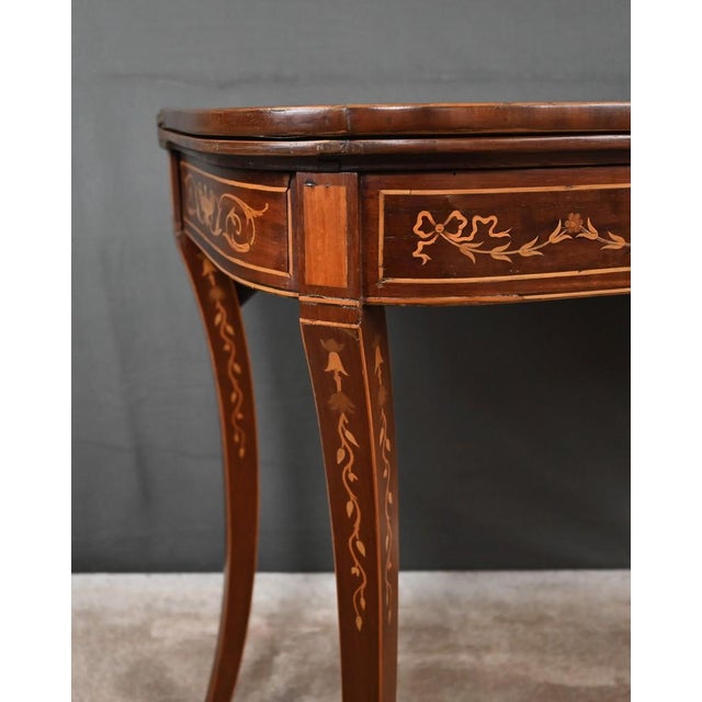Mahogany Game Console Table, 1920s For Sale - Image 9 of 18