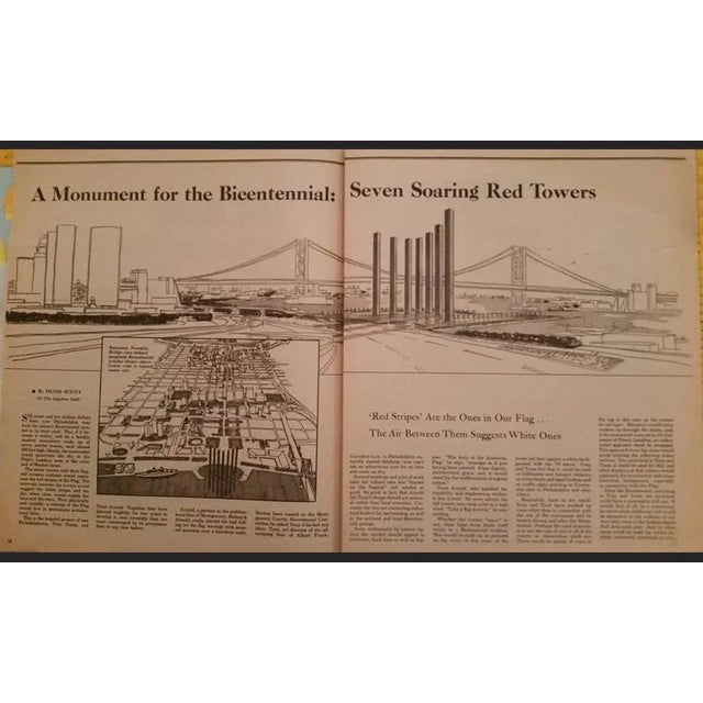 Drawing/Sketching Materials Architectural Drawing, the Great Flag , by Tony Trezza For Sale - Image 7 of 8