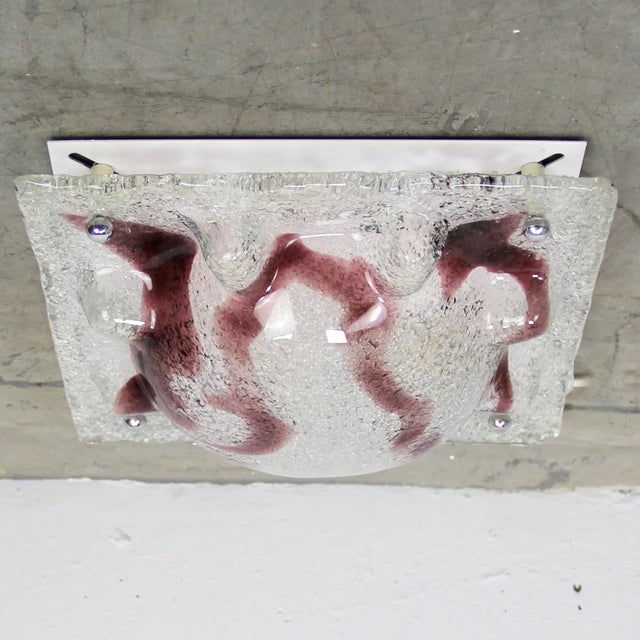 AVMazzega Murano Mazzega Glass Lamp, 1970s For Sale - Image 4 of 6