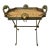 Vintage Wicker Tray Table on Stand Attributed to Maitland Smith For Sale