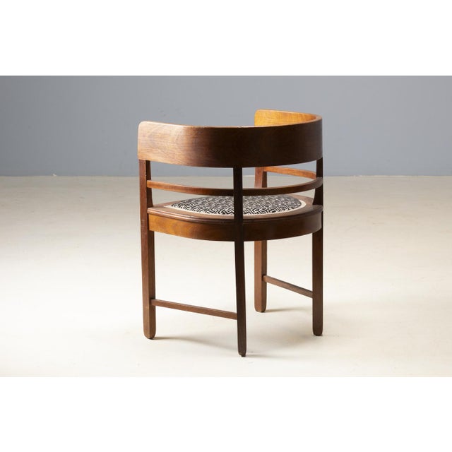 Central European Armchair with Inlaid Backrest, 1890s For Sale - Image 6 of 11