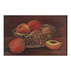 Vintage Peaches Still Life Painting