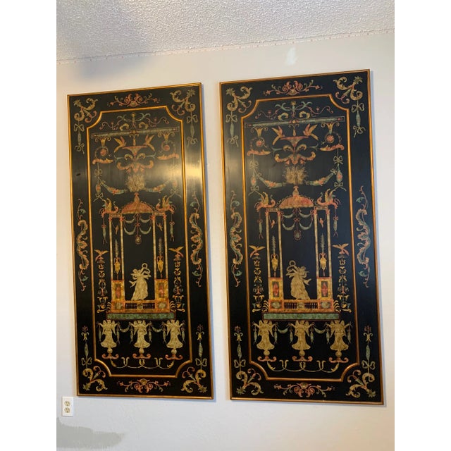 Florentine-Style Neoclassical Decorative Panels — Pair For Sale - Image 13 of 13