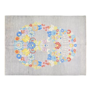 Indian Modern Hand Knotted Wool Rug,9'X12'4" For Sale