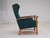 Mid-Century Modern Danish High Back Armchair in Furniture Wool and Oak, 1970s For Sale - Image 3 of 18