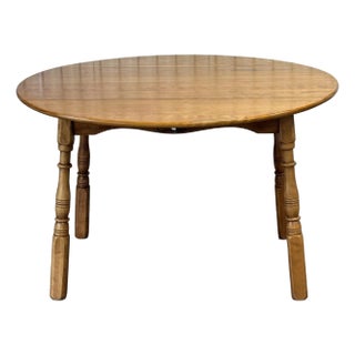Late 20th Century Maple Drop Leaf Dining Table For Sale