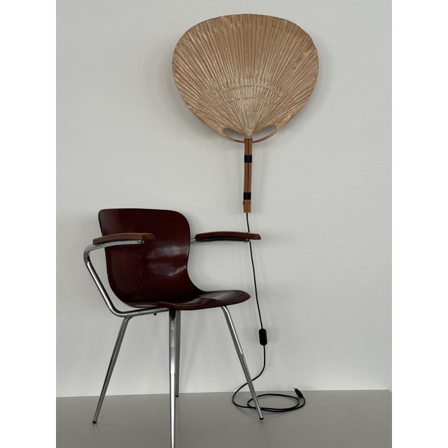 1970s Large Organic Uchiwa Wall Sconces by Ingo Maurer for M Design, Germany, 1973, Set of 2 For Sale - Image 5 of 18