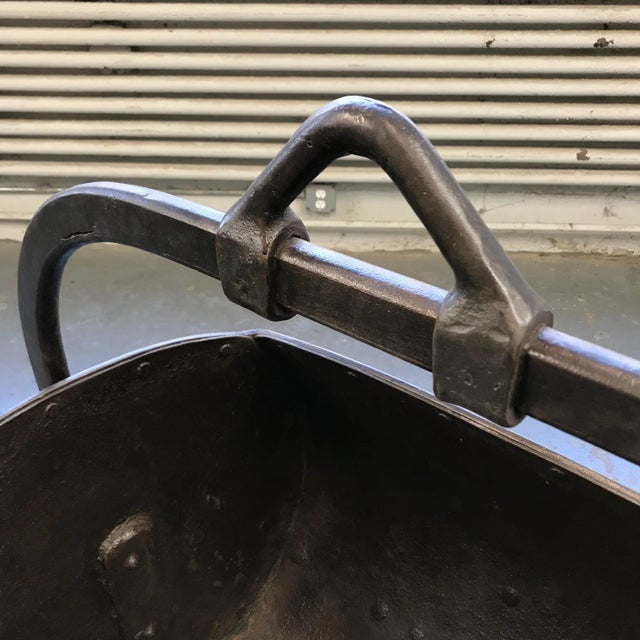Large 19th Century Industrial Steel Coal Drag Shovel Bucket For Sale - Image 9 of 10
