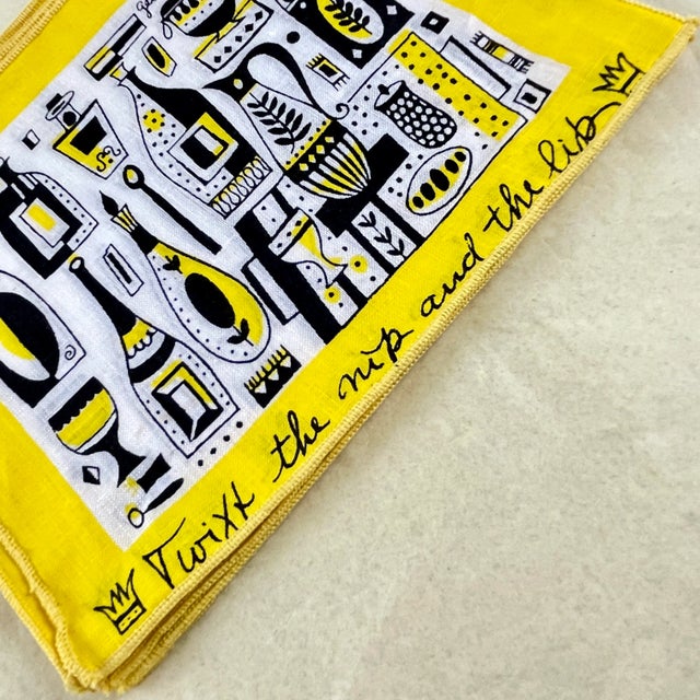 Mid-Century Modern George Briard Cocktail Napkins -Twixt the Nip & the Lib, S/8 Boxed For Sale - Image 3 of 12