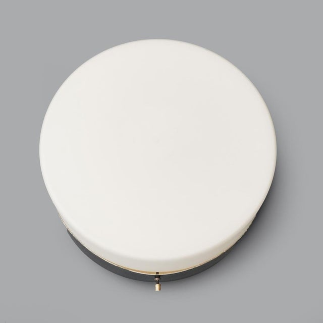 Vintage Ceiling Light in Opal White Glass, 1950s For Sale - Image 6 of 13