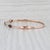 2010s 0.36ctw Black White Diamond Bangle Bracelet 14k Rose Gold 6.5" Stackable For Sale - Image 5 of 7