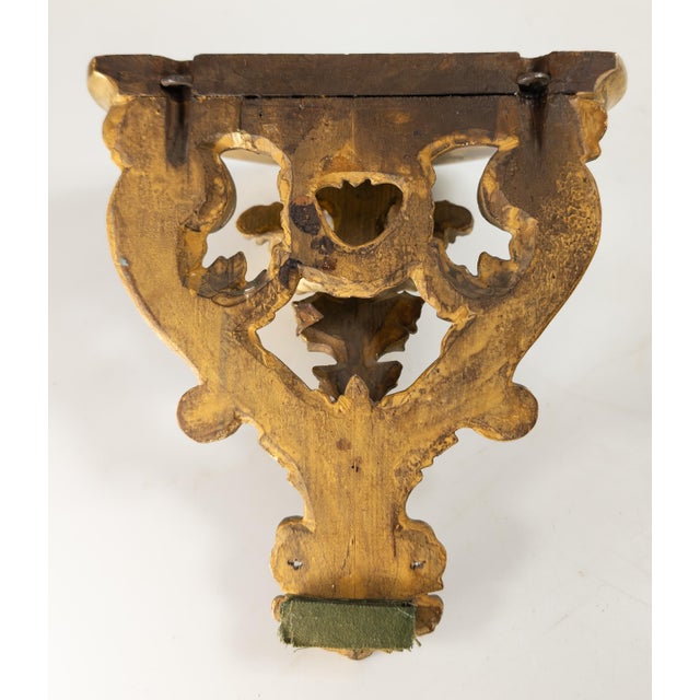 19th Century Italian Florentine Giltwood Wall Shelf in Baroque Taste For Sale - Image 10 of 13