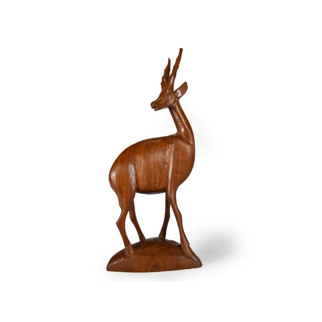 Brown Vintage Deer Gazelle Figurine For Sale - Image 8 of 8