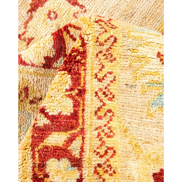 Textile Vintage Tribal Hand Knotted Wool Area Rug, Sand - 6'5" X 8'10" For Sale - Image 7 of 9