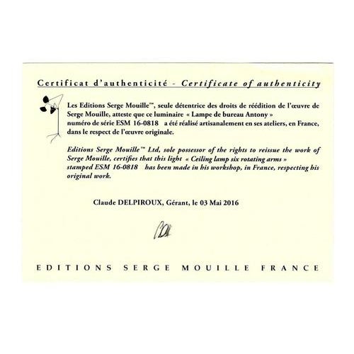 Mid-Century Modern White Four Rotating Straight Arms Wall Lamp by Serge Mouille For Sale - Image 6 of 7