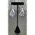 These vintage drop earrings are long, sculptural pendants that open with a polished teardrop-shaped cap and a fine wire...