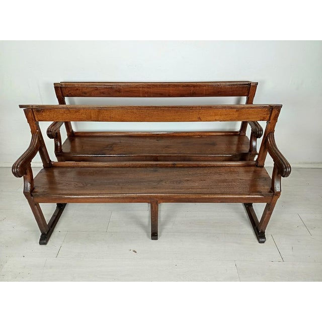 Old church white carved solid oak. 2 available, worn and missing.