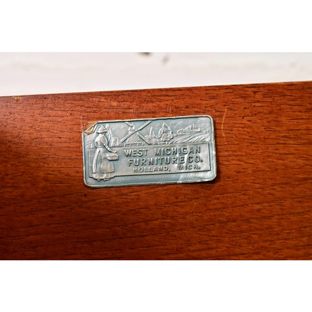 Federal Green Lacquered Mahogany Serpentine Front Dresser Chest by West Michigan Furniture, Newly Refinished For Sale - Image 10 of 15