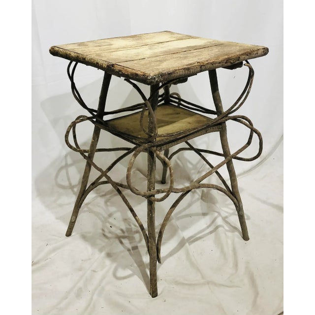 Cabin Early 20th Century Antique Folk Art Twig Table For Sale - Image 3 of 9
