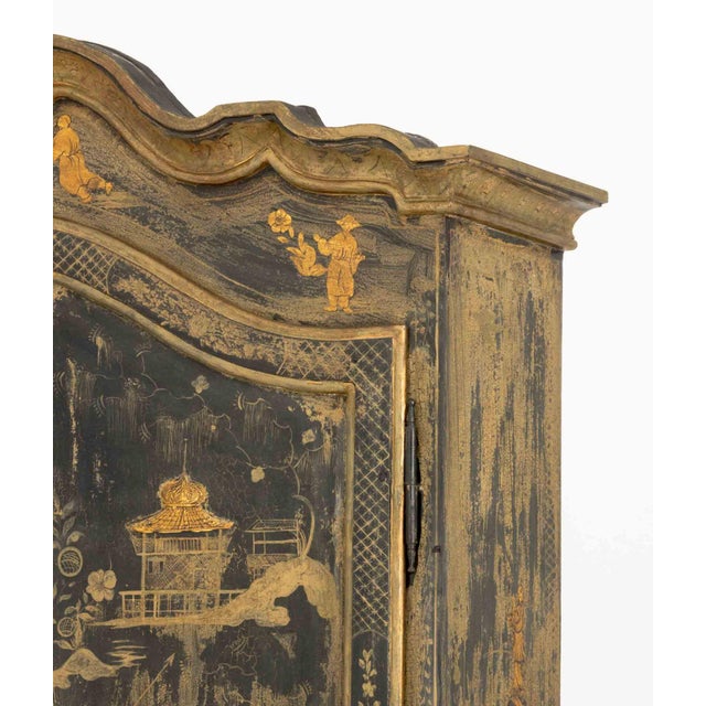 Chinoiserie Green Painted and Ebonized Secretary For Sale - Image 10 of 15