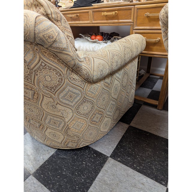 Pair of Barrel Chairs For Sale - Image 12 of 13