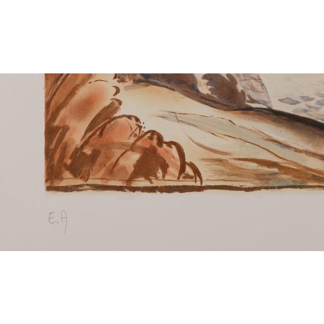 Modern Balthus, Naples and Vesuvius, Lithograph For Sale - Image 3 of 6