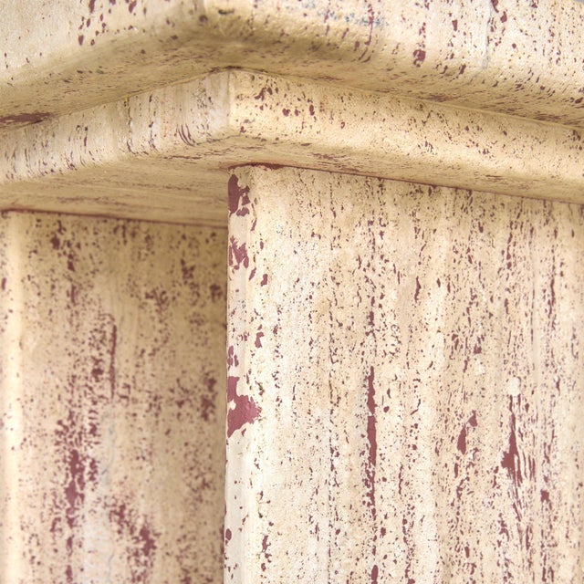 Stone Italian Travertine Pedestal with Stepped Base, 1970s For Sale - Image 7 of 11
