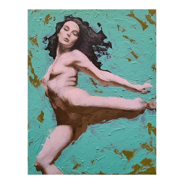 Perilous Grace (Contemporary Impressionist Figurative Nude Painting), Louis Braquet For Sale