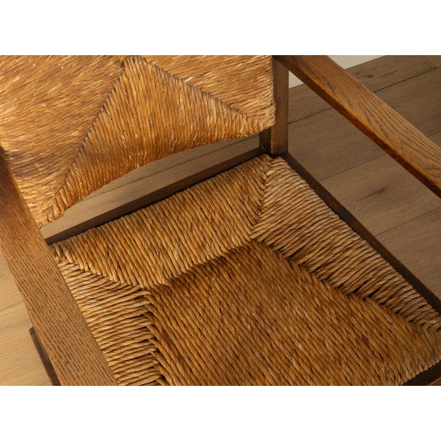 Vintage Brutalist Wooden Armchair For Sale - Image 6 of 8