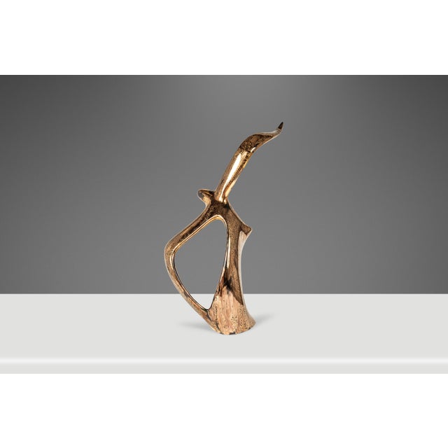 Mid-Century Modern Mid-Century Modern Acid Etched Seagull Bird in Flight Table Sculpture in Porcelain, Usa, C. 1980s For Sale - Image 3 of 18