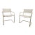 Motivated Seller: 1980s Italian White Leather Cantilever Chairs Set of 2 Attributed to Mart Stam and Marcel Breuer For Sale