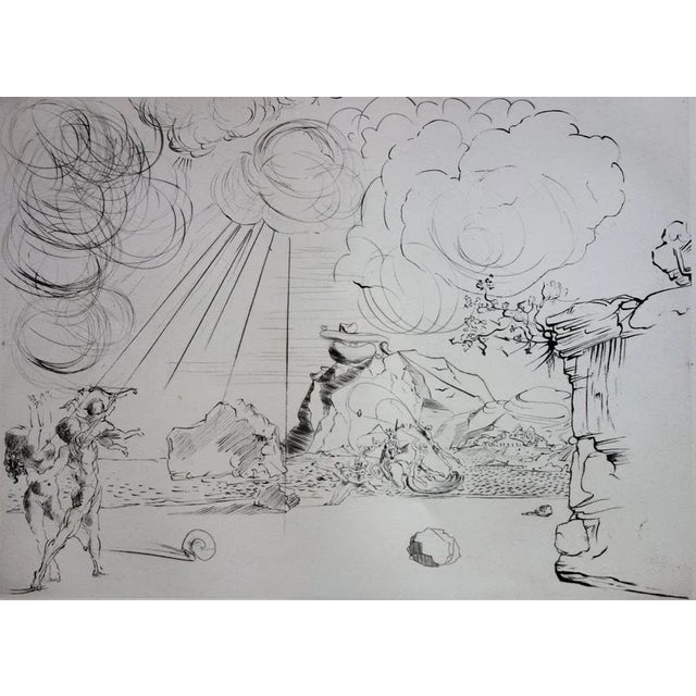 Salvador Dali, Beach in Cadaques, Original Dry Point For Sale - Image 3 of 12