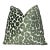 Rosemary Green Leopard 20x20 Velvet Throw Pillow With Feather Down Insert For Sale