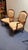2000 - 2009 A Pair of Accent Chairs With Gold Colored Striped Upholstery For Sale - Image 5 of 10