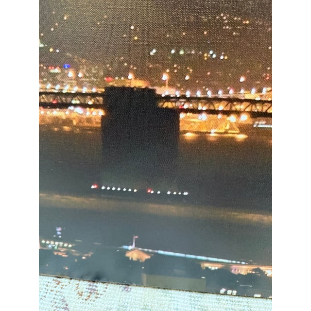 Black San Francisco Transamerica + Bay Bridge Stretch Canvas Photograph For Sale - Image 8 of 12