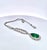 Pear-Shaped Cabochon Emerald & Diamond Halo Pendant Necklace in White Gold For Sale - Image 10 of 12